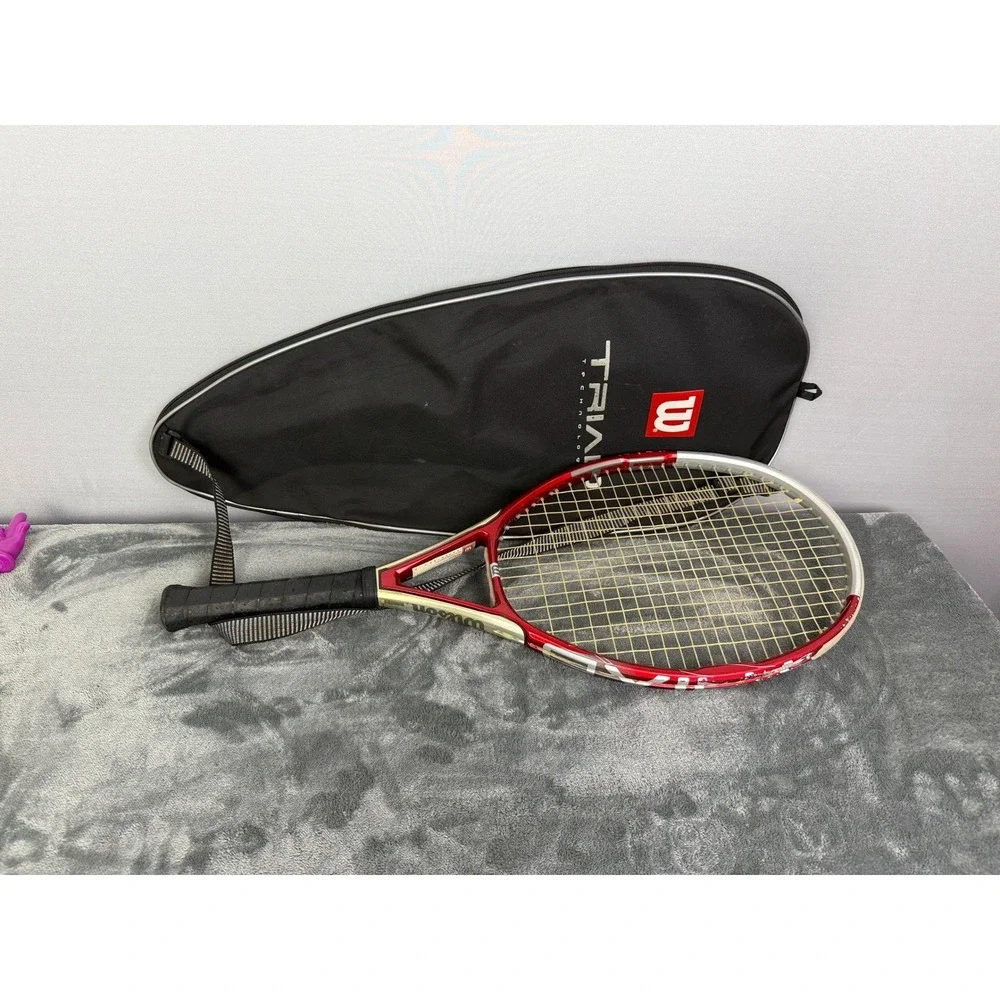 Wilson Triad Technology 125 PWR Tennis Racquet with Case‎ Red/Silver